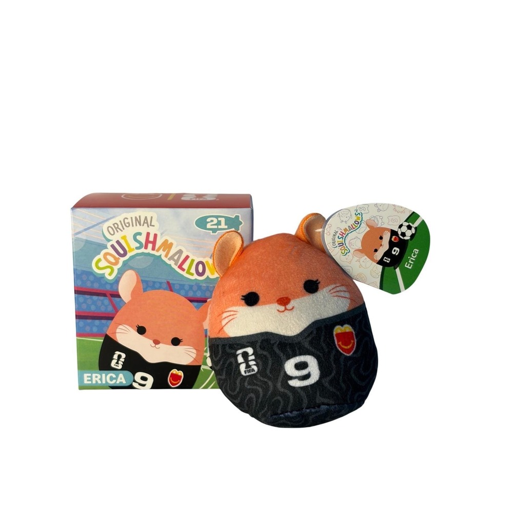 McDonalds Happy Meal toy Squishmallows #21 Erica FIFA Soccer Plush with Box